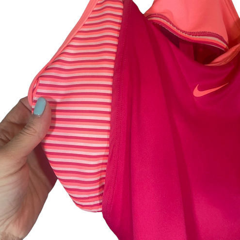 Nike Pink Lightweight Athletic Tank Top With Striped Built in Bra Women Sz  XL - $31 - From Dara
