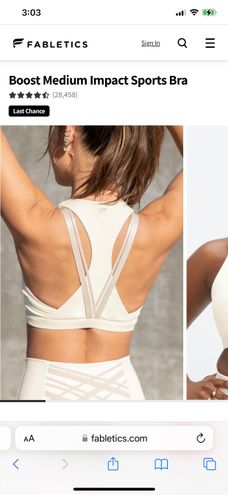 Fabletics Large Cream Sports Bra Tan - $30 (33% Off Retail) - From
