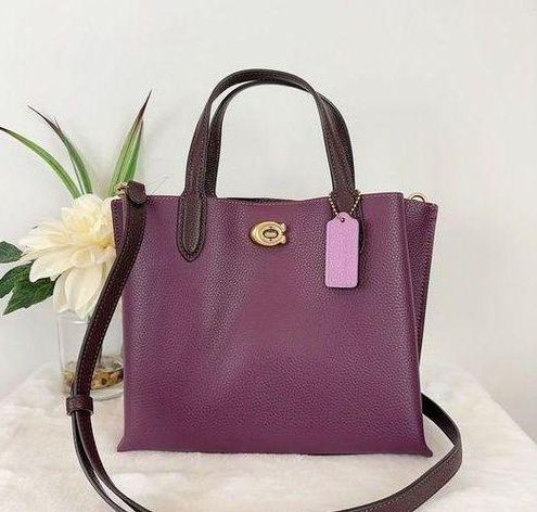 Guaranteed Authentic Coach Willow Tote 24 In Colorblock C8561