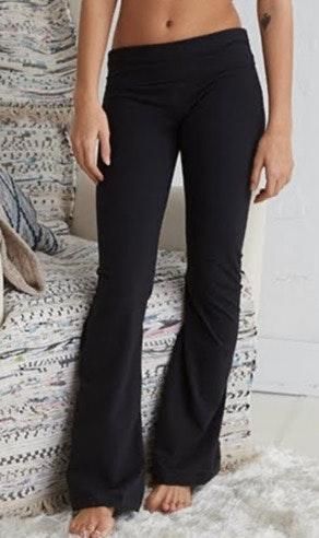 Aerie Fold Over Foldover Yoga Pants Black Size XS - $10 - From Sammie
