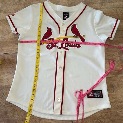 Women's St. Louis Cardinals #4 Yadier Molina Authentic White/Pink