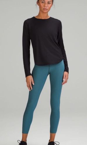 ☆Lululemon Base Pace High-Rise Tight Leggings 25” Two-Tone Ribbed