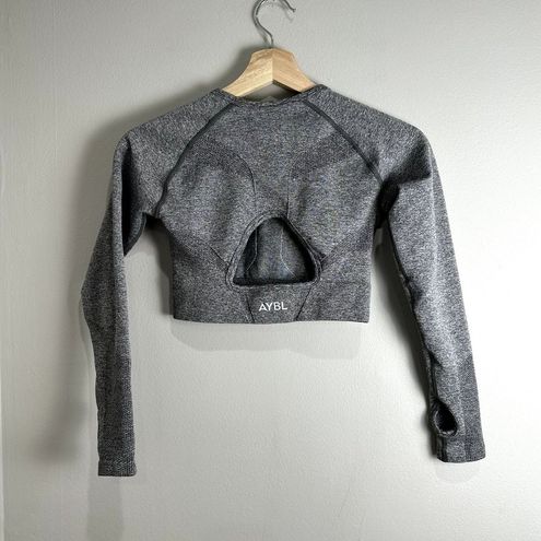 AYBL Motion Seamless Long Sleeve Crop Top Womens Size S Gray Athletic  Workout - $26 - From Courtney