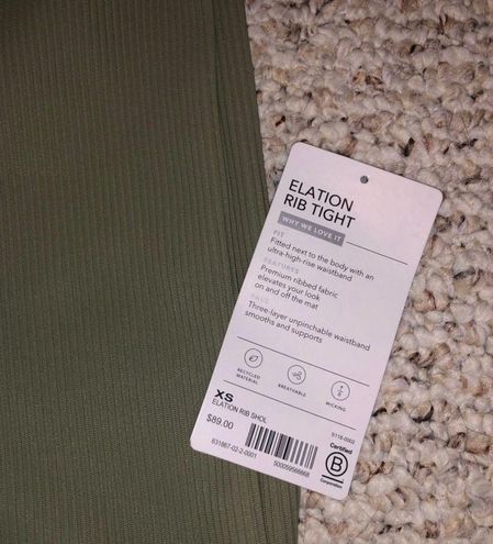 Athleta Elation Rib Tight Green Size XS - $40 (55% Off Retail) New