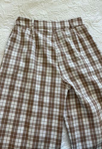 Archer Pants Beige Plaid