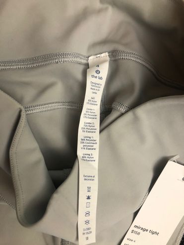 Lululemon Mirage Tight Size 4 Gray - $100 (36% Off Retail) New With Tags -  From Kenzie