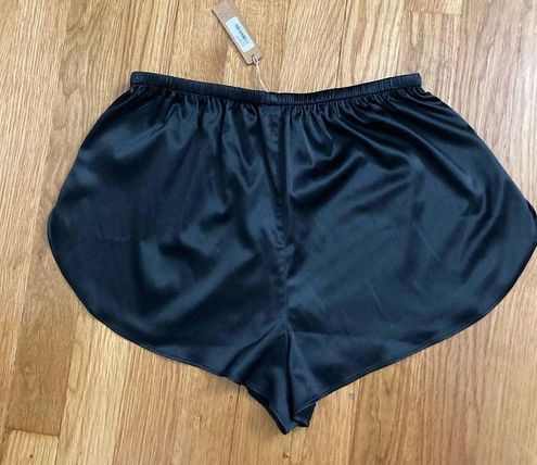 SKIMS SHINE SATIN LOUNGE SHORTS IN Black ONYX XS NWT Sleep Soft