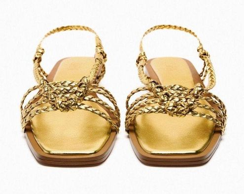 FLAT SLIDER SANDALS WITH RHINESTONE STRAPS - Black | ZARA India