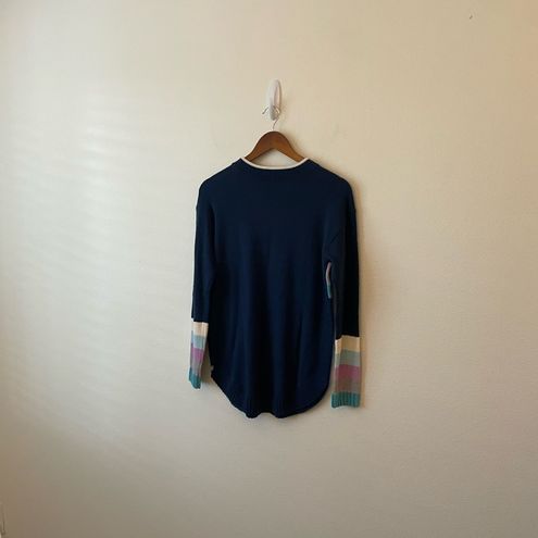 Talbots NWT Tweed Chenille Stripe Colorblock Wool Cotton Blend