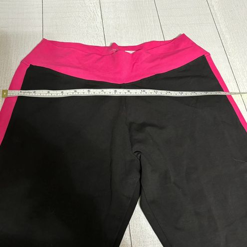 iLoveSia Raspberry Pink and Black Capris Leggings Size XL NWT - $19 New  With Tags - From Brilliant