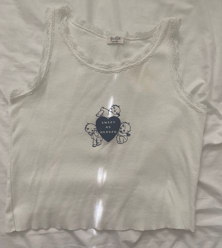 John Galt Angel Heart Tank Top White - $8 (73% Off Retail) - From allison