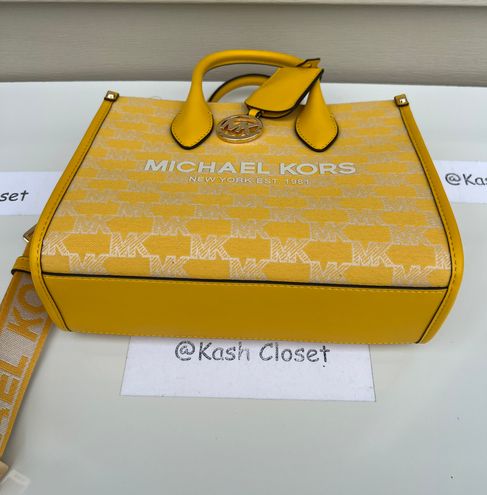 Michael Kors MK Mirella Small Shopper Top Zip Handbag  Crossbody Bag  Yellow - $179 (55% Off Retail) New With Tags - From Kash