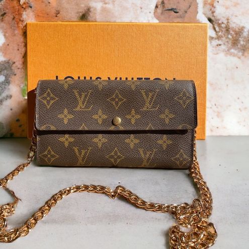 Louis Vuitton Sarah Wallet Monogram Brown in Coated Canvas with Gold-tone -  US