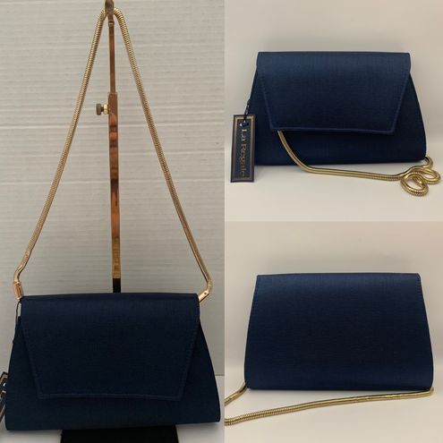 La Regale Rosalia Jacquard Flap Clutch Handbag Navy Blue - $25 (50% Off  Retail) - From Jennifer