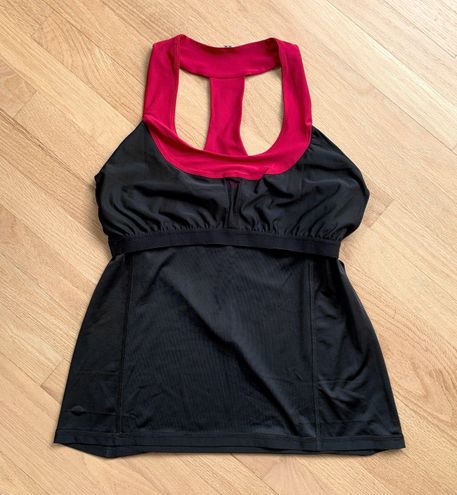 Yogo Athletica Vogo Athletica racerback tank top black & pink Size