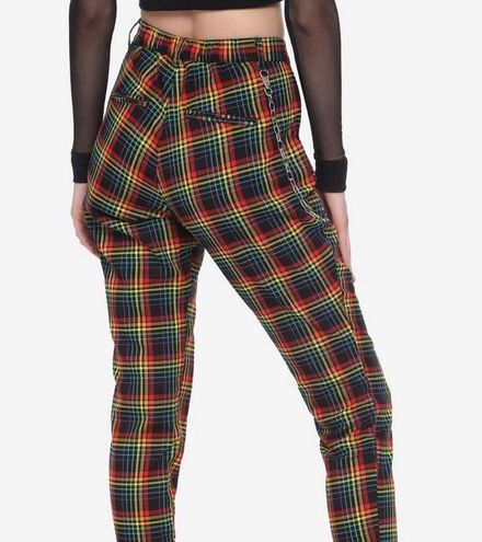 Hot Topic Womens Pants Rainbow Plaid NO Chain Not Included Juniors Size  Small XS - $23 - From Holly