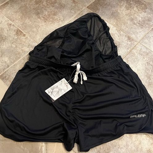 Baleaf 🆕 women's lined mesh black athletic shorts high rise large - $18 -  From Julie