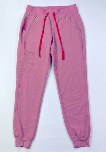 Pre Owned FIGS Small Women's Zamora Jogger Scrub Pants MAGENTA