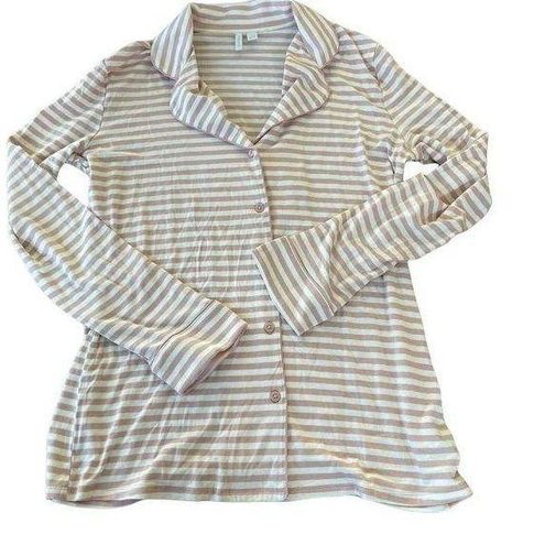 Nordstrom Pajama Top Moonlight Dream size XS Pink Striped 18