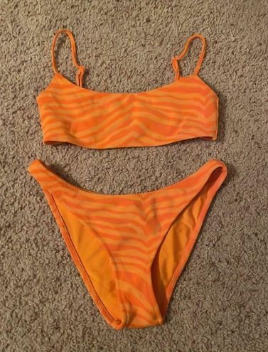 triangl orange zebra bikini