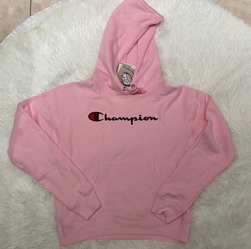 baby pink champion moletom com capuz