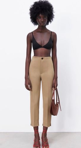 zara high waisted pants with vents