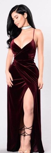 red velvet dress fashion nova