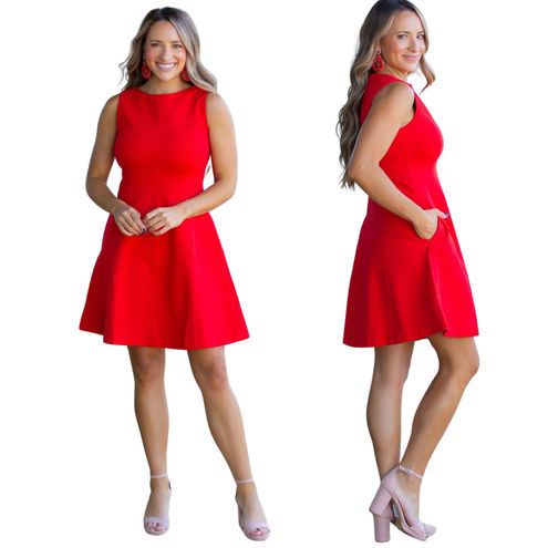 Spanx The Perfect Fit & Flare Dress True Red NWT Size Medium Control  Shaping - $128 New With Tags - From Kat