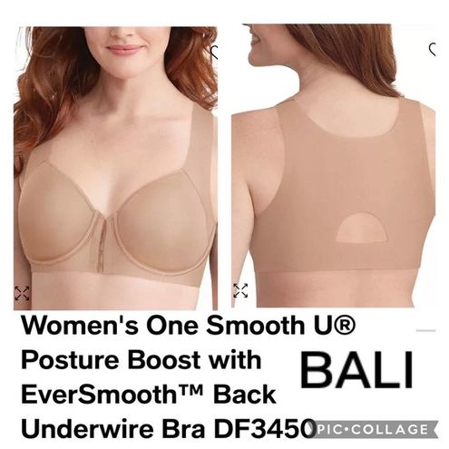 Bali Womens One Smooth U Posture Boost w/EverSmooth Back Underwire Bra