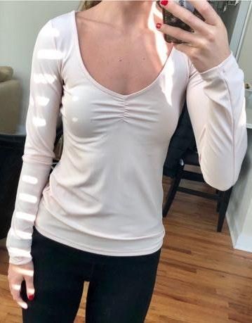White Long Sleeve Layering Top