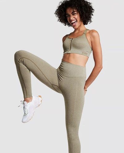 Pink Active • SEAMLESS AIR HIGH-IMPACT SPORTS BRA in Dusted Olive Marl  Green Size L - $24 - From shelby