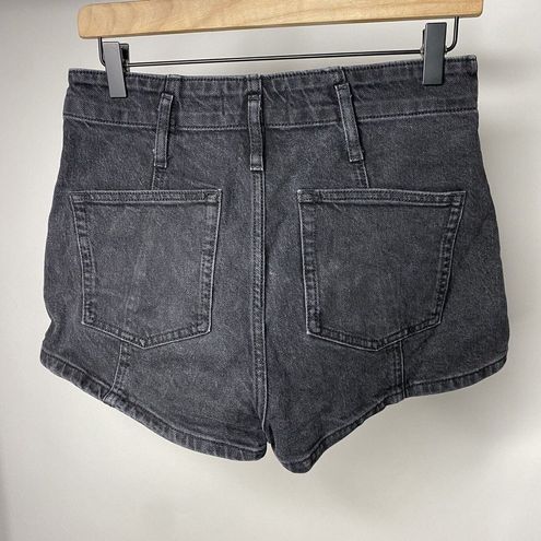 Reformation Eva Seamed High Rise Cheeky Jean Shorts