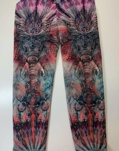 Evolution and creation Women's Colorful Elephant Mandela Print