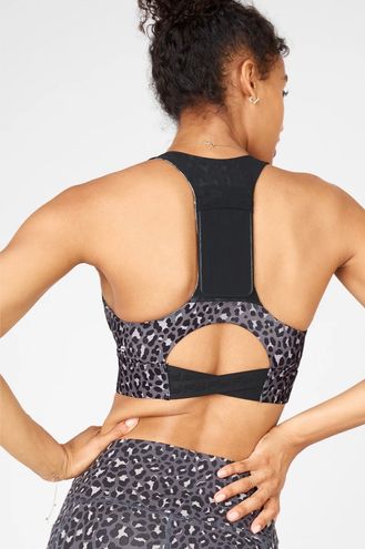 Fabletics On The Go Midi Medium Impact Sports Bra Gray - $19 (51% Off  Retail) - From Alyssa