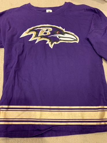 Victoria's Secret PINK Baltimore Ravens X-Small Jersey T-shirt Tee Purple