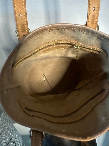 Bucket cloth handbag Louis Vuitton Brown in Cloth - 35855812