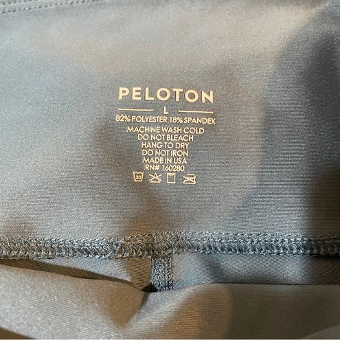 Peloton Show Up Ribbed Side Pocket Logo Leggings Size Large Cycling - $36 -  From Abigail