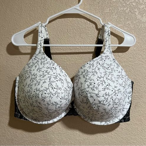 Cacique white black floral plunge tee shirt bra - 44DDD Size undefined -  $22 - From Maria