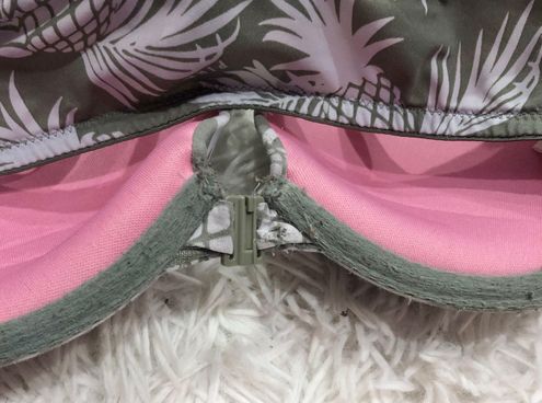 Victoria's Secret PINK Pineapple Wear Everywhere Push Up Bra Green 32DD  Size 32 E / DD - $15 - From Megan