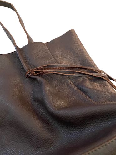 Below The Belt Genuine Leather Tote Bag Brown Minimalist Quiet Luxury  Coastal - $75 (77% Off Retail) - From Amanda