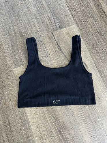 Set Active Box Cut Sports Bra Black Size XS - $20 (61% Off Retail