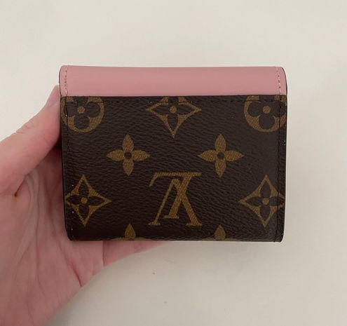 Louis Vuitton Card Holder Monogram Rose Nacre in Toile Canvas/Leather - US