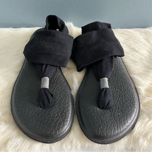 Sanuk Yoga Mat Black Sling Sandal Size 6 - $19 - From Susan