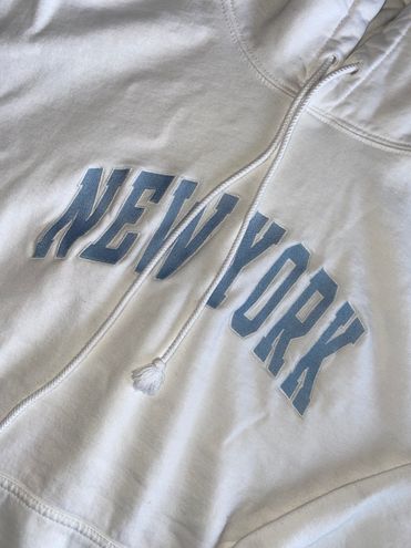 Brandy Melville New York Hoodie White - $32 (33% Off Retail