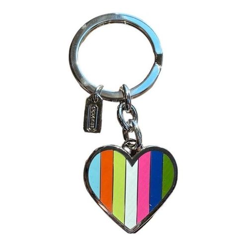 Coach Keychain Rainbow LEGACY Pride Heart Keychain Fob Purse Charm Style#  92109 - $21 - From Kristen