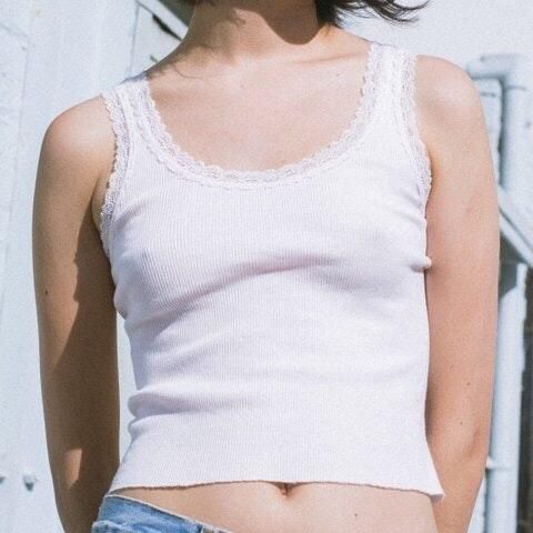 Brandy Melville White Ribbed Tank 33 Off Retail From Maya