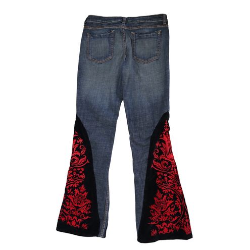 No Boundaries VTG Hippie Western NOBO Women's Bell Bottom Flare Jeans XL  Blue - $35 - From Endless
