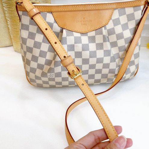 Louis Vuitton, Bags, Discontinued Authentic Lv Siracusa Pm Damier Azur  Crossbody Bag