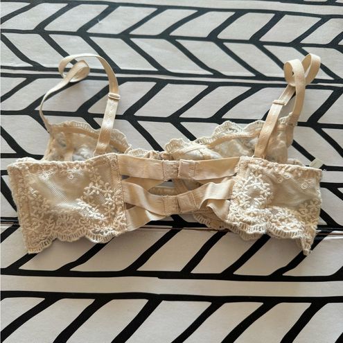 Free People Intimately Free cream lace balconette bra size 32B