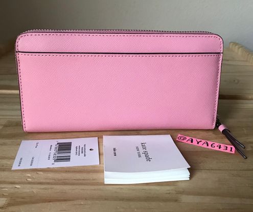 Kate spade picnic in the park large continental wallet garden pink